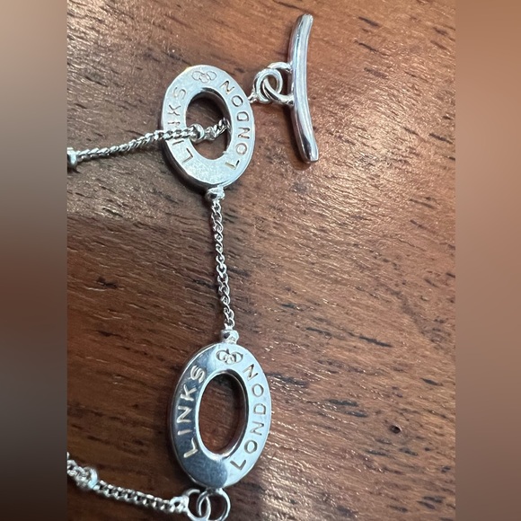 Authentic Links of London Necklace Tassel Chain Balls Bead Ball 18.5” Adjustable - Picture 10 of 16